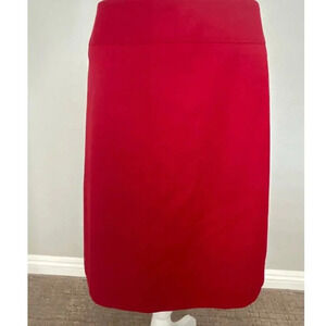 Talbots NWT red wool skirt fully lined size 8